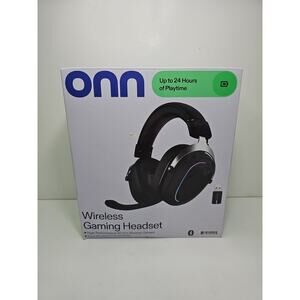 onn HZ-WD-GX Wireless Gaming Headset, Bluetooth/2.4GHz, Black NEW